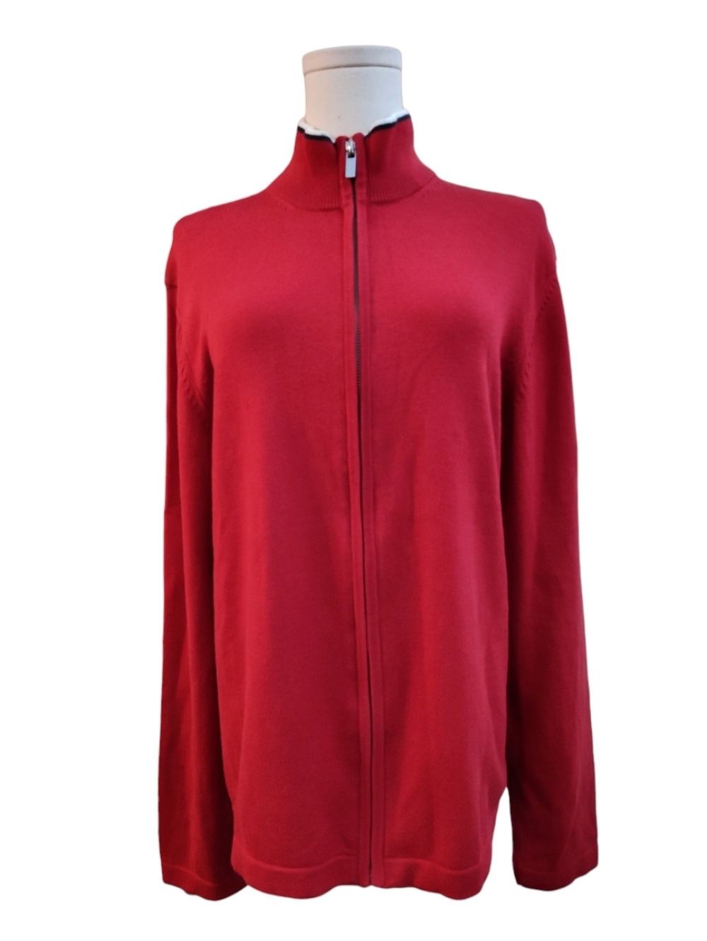 Michael Kors Red Cardigan Full Zip Front Size Small